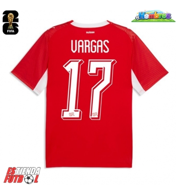 Suiza Ruben Vargas #17 Primera Equipación Mundial 2026 Manga Corta